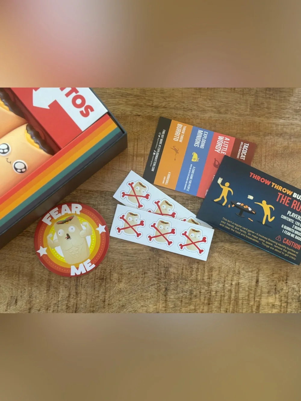 Exploding Kittens Throw Throw Burrito Game | Sealed Cards / Open Box